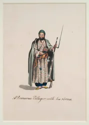 Un Villager Dooraunee con le sue Armi, 1815